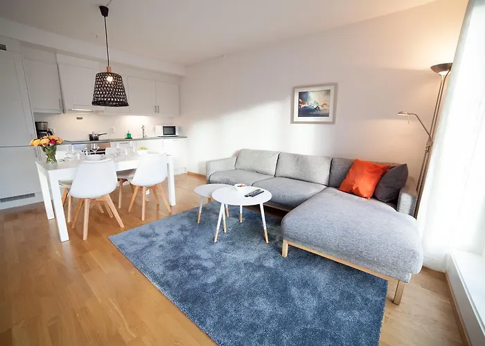 아파트 Bjorvika Apartments, Damsgard Area, Center *