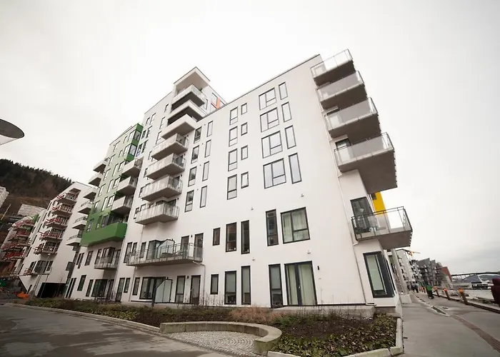 아파트 Bjorvika Apartments, Damsgard Area, Center 베르겐