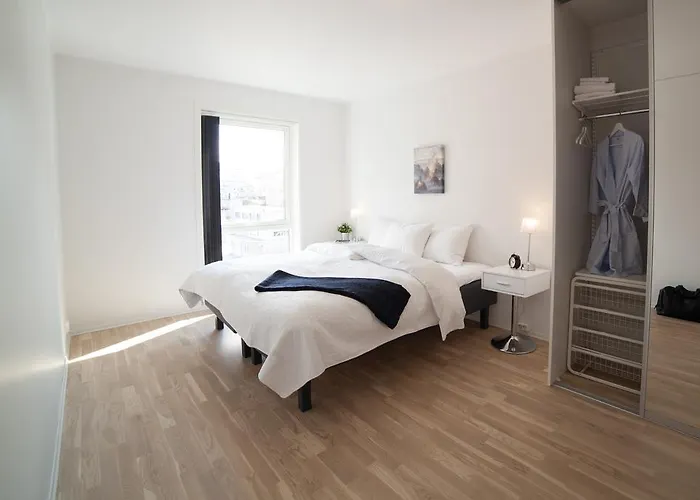 아파트 Bjorvika Apartments, Damsgard Area, Center