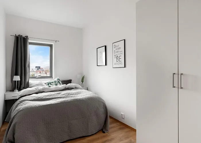 Daire Bjorvika Apartments, Damsgard Area, Bergen City Center *